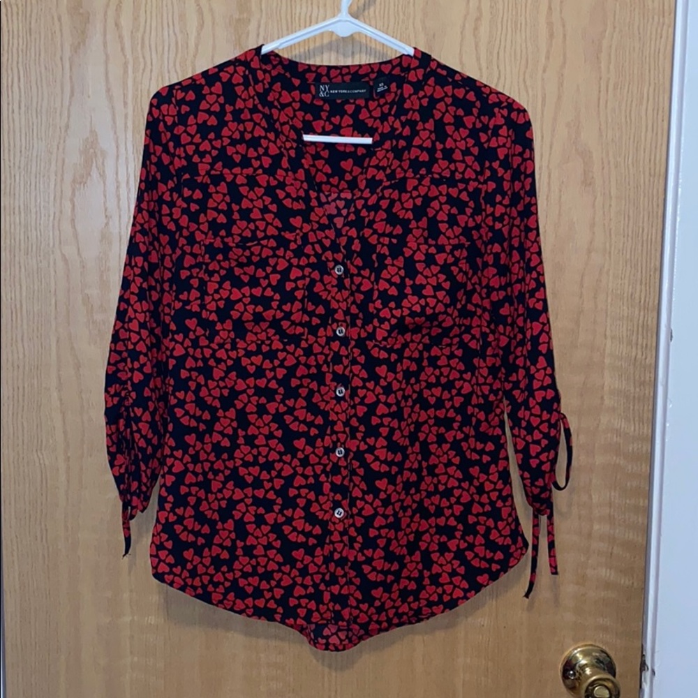 Valentines Day ¾ sleeve blouse